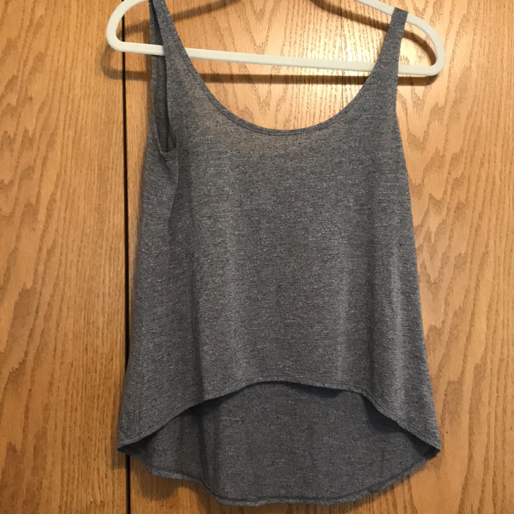 Heather Gray High/Low Crop Top